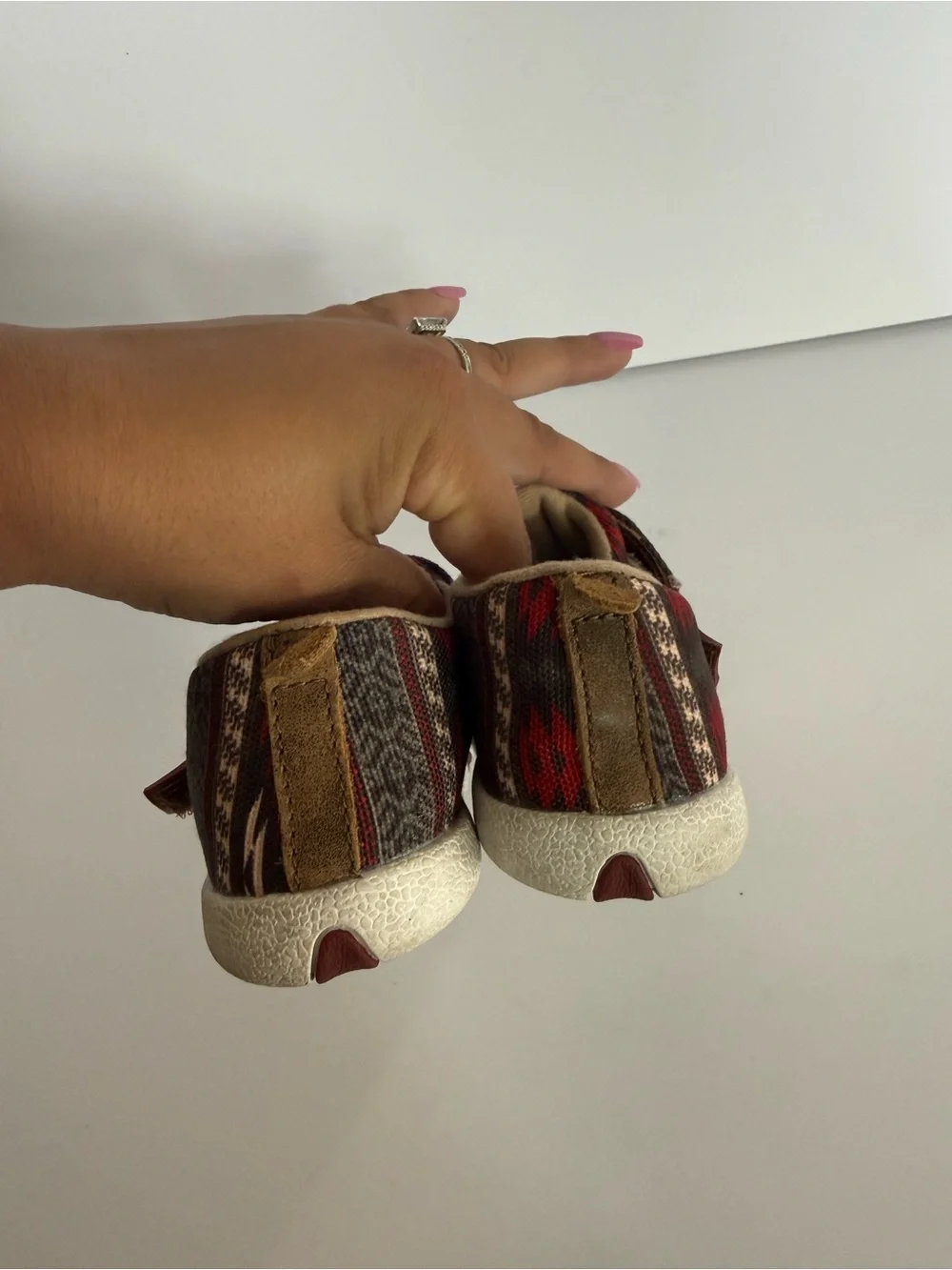 Hooey by Twisted Driving Moc Red & Brown Patterned Moccasin